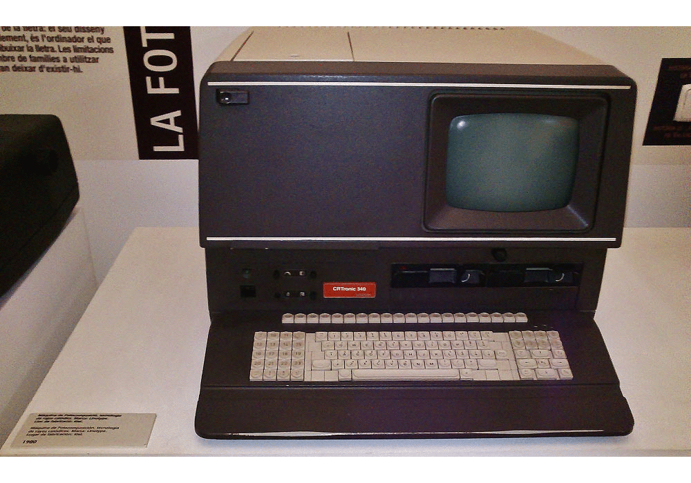 Máquina de fotocomposición tecnología de rayos catódicos, Linotype. 1980