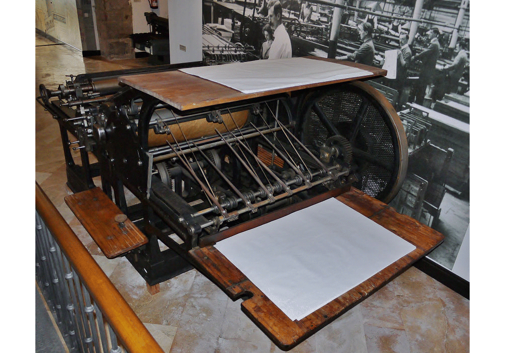 Máquina plana tipográfica. Modelo Universal. de Albert & Cia Act.-Ges in Frankenthal. 1920